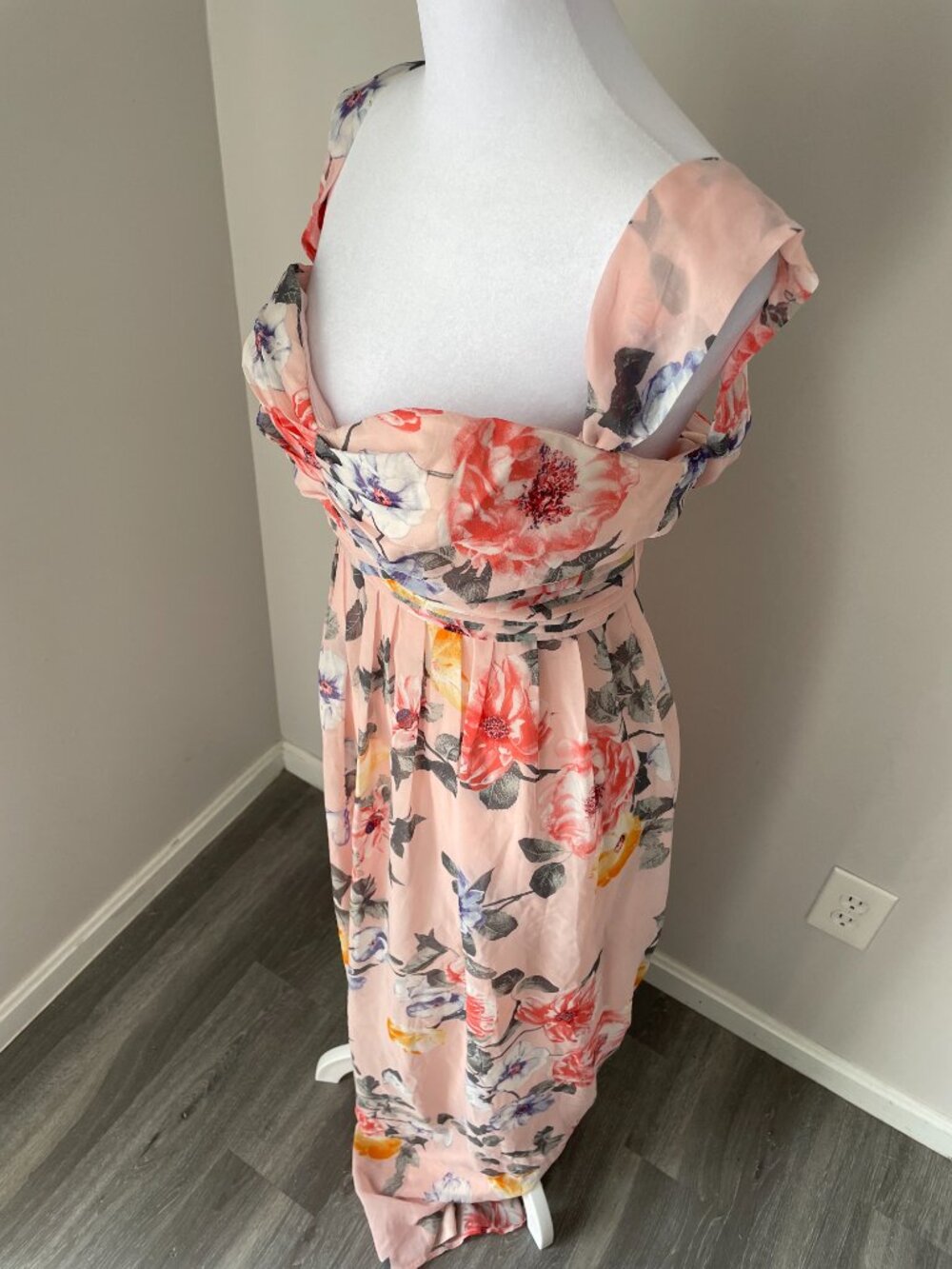 Lulu's Pink Floral Dress - Picture 3 of 4